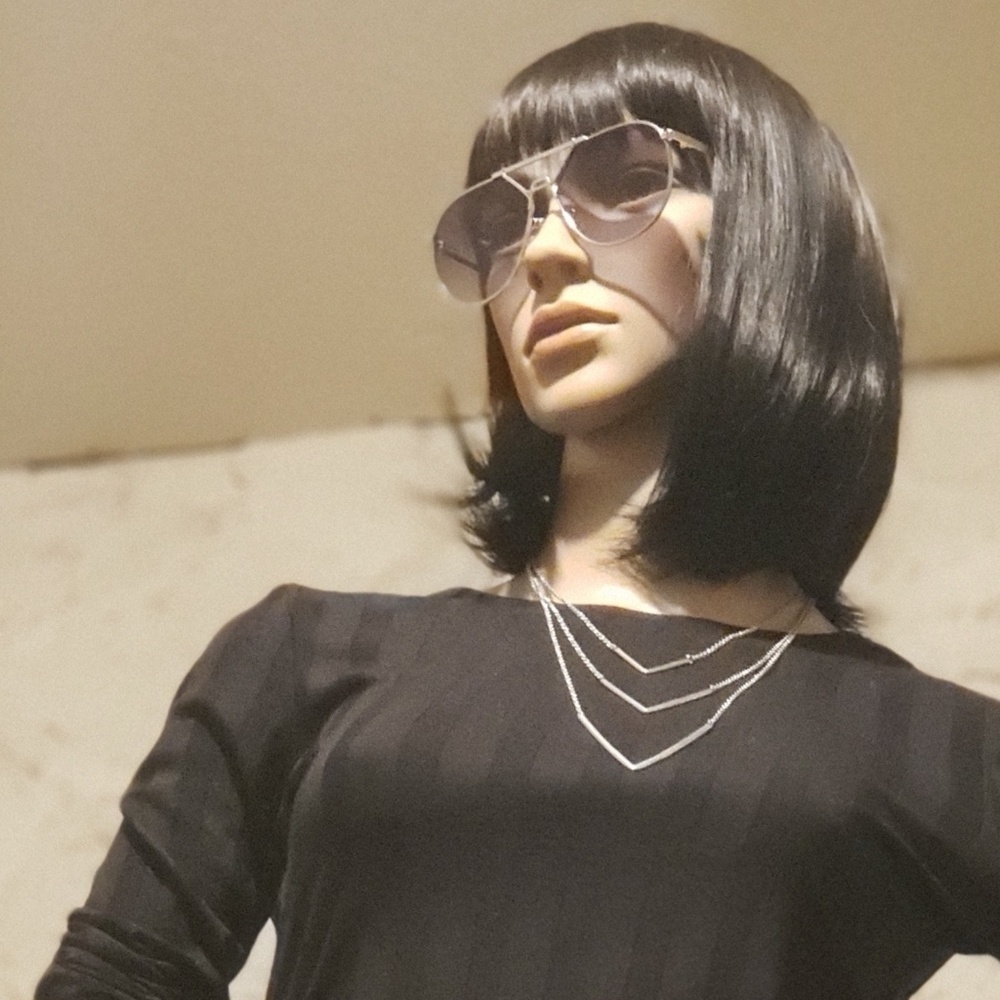 3 ITEMS -  Sexy black dress, necklace & sunglasses